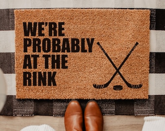 Hockey Mom Gift, Funny Doormat, Ice Hockey Gifts, Hockey Coach Gift, Sports Mom Gifts, Custom Welcome Mat, Gifts for Hockey Lovers