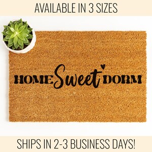 Custom Dorm Decor Dorm Doormat, College Doormat, Dorm Room Decor, Personalized Dorm Decor, College Student Gift, College Girls Dorm Gift