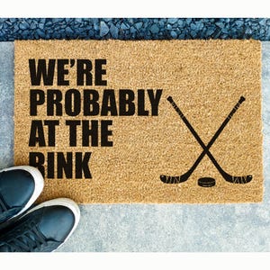 Hockey Mom Gift, Funny Doormat, Ice Hockey Gifts, Hockey Coach Gift, Sports Mom Gifts, Custom Welcome Mat, Gifts for Hockey Lovers