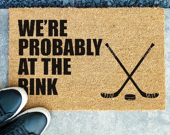 Hockey Mom Gift, Funny Doormat, Ice Hockey Gifts, Hockey Coach Gift, Sports Mom Gifts, Custom Welcome Mat, Gifts for Hockey Lovers