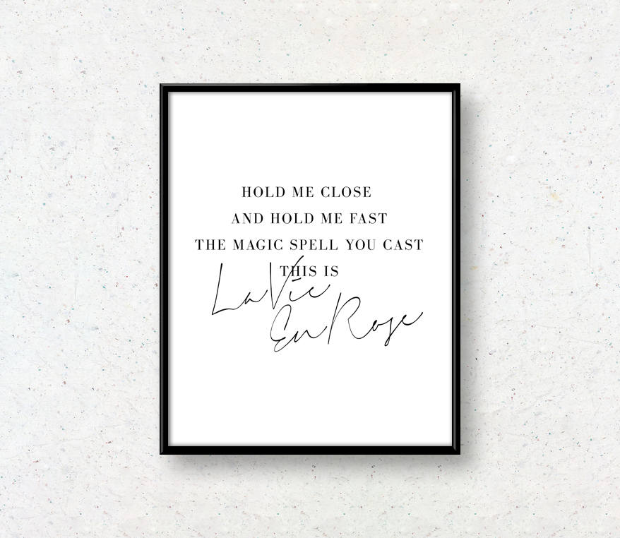 Letra De La Vie En Rose Español