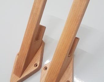 Wandhalter aus Holz zum Aufhängen von Skiern, Snowboards und Skateboards Nr. 1