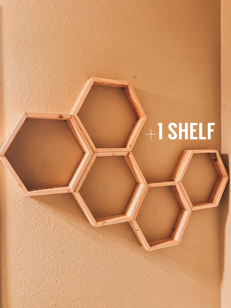 Set of 6 Medium 2 Deep Hexagon Shelves Etsy Hong Kong