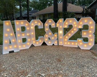Marquee Letters and Numbers | 3D Letters | Wedding and Event Decor | Large Letters | Large Numbers | Light up Letters | Free Shipping