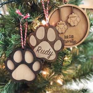 Pet Name Ornaments | Custom Pet Ornaments