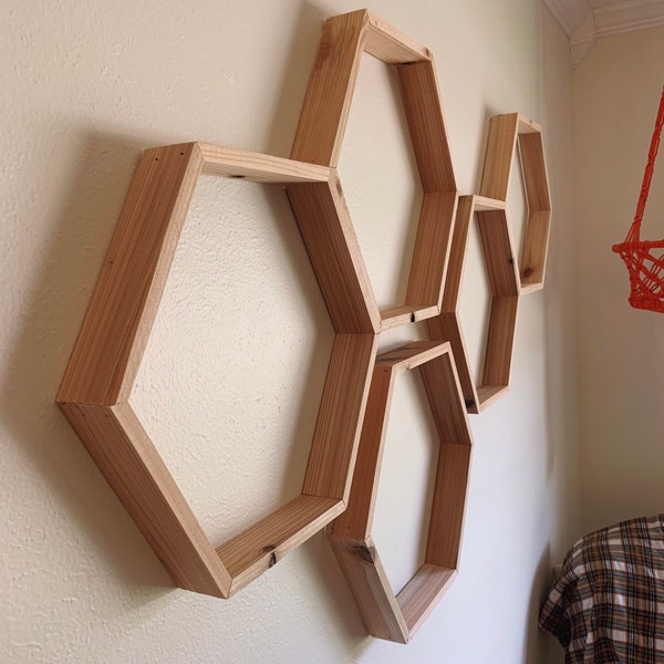Deep Hexagon Shelves Etsy