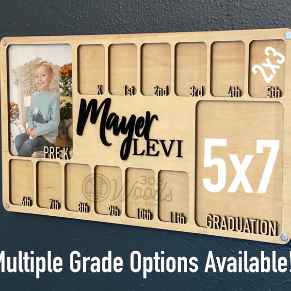 Personalized School Photo Frame: Pre-K to Graduation Keepsake