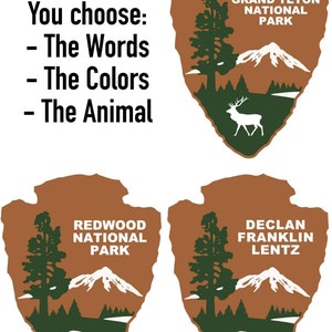 Customizable NPS Sign National Park Service Sign National Parks Wall Decor image 4