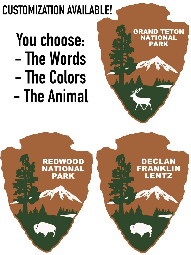 Customizable NPS Sign National Park Service Sign National Parks Wall Decor image 4