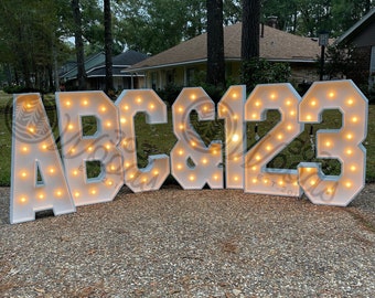 Marquee Letters and Numbers | 3D Letters | Wedding and Event Decor | Large Letters | Large Numbers | Light up Letters | Free Shipping