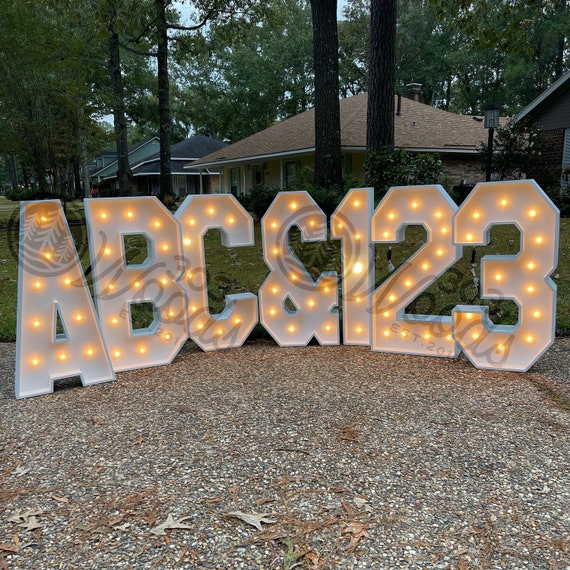 4FT Marquee Light Up Letters, Cool White Light Up Letters , Large Marquee  Letters For Party Decorations, Love Light Up Letters, One Sign For First  Birthday Decor,Birthday Wedding Decor