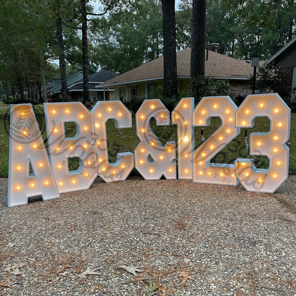 Marquee Letters and Numbers | 3D Letters | Wedding and Event Decor | Large Letters | Large Numbers | Light up Letters | Free Shipping