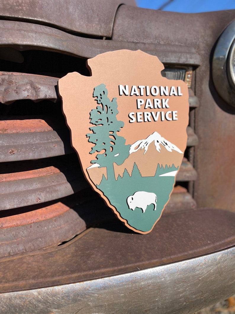 Customizable NPS Sign National Park Service Sign National Parks Wall Decor image 5