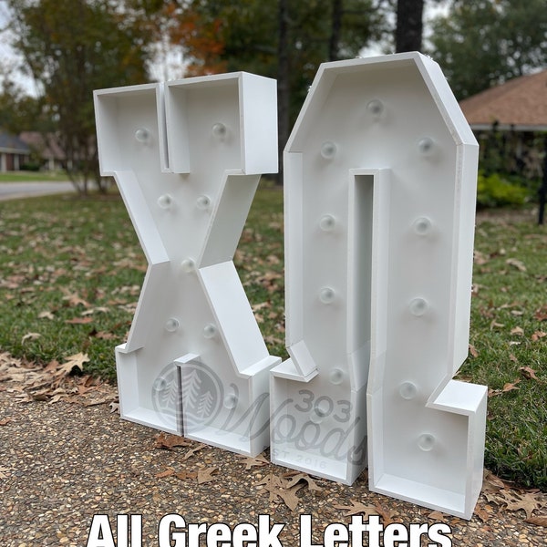 Greek Marquee Letters and Numbers | 3D Letters | College Letters | Large Letters | Large Numbers | Light up Letters | Free Shipping