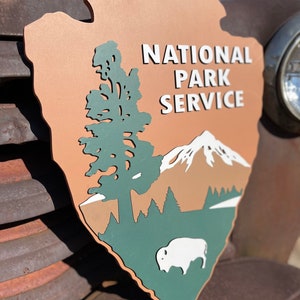 Customizable NPS Sign National Park Service Sign National Parks Wall Decor image 6