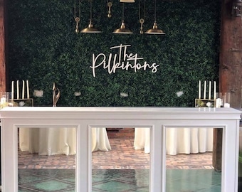 Double Layered Last Name Wedding Backdrop Sign