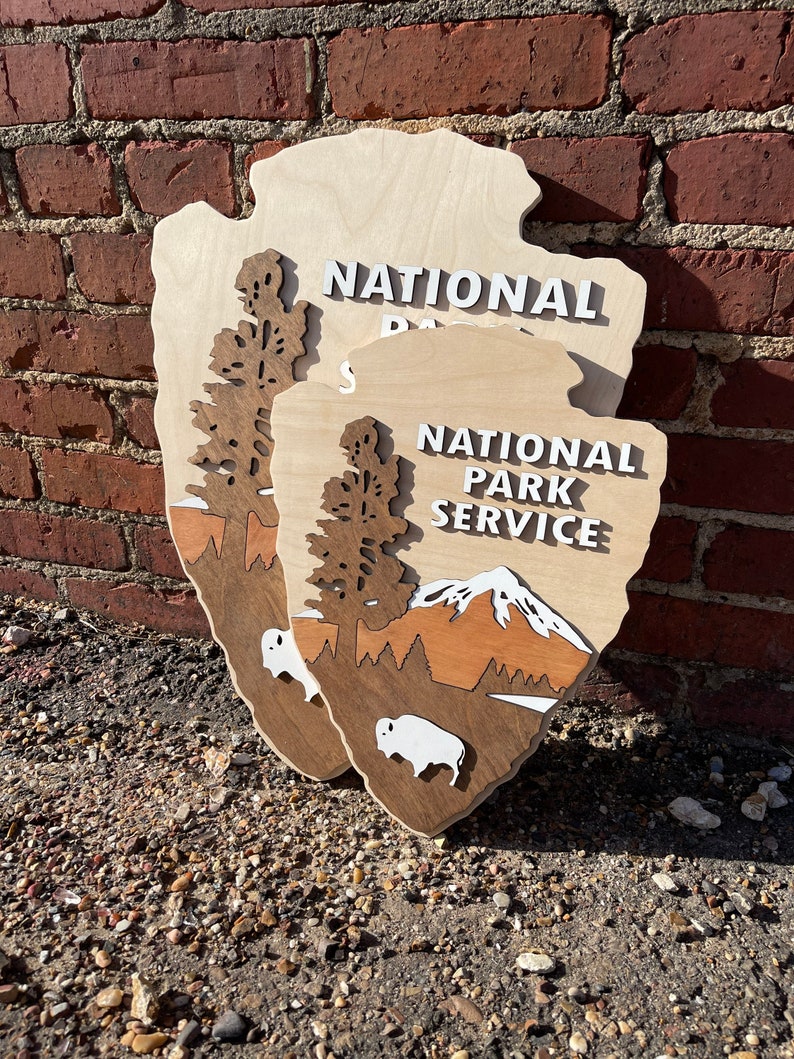 Customizable NPS Sign National Park Service Sign National Parks Wall Decor image 3
