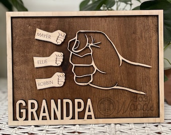 Personalized Fathers Day Fist Bump Plaques | Personalized Fathers Day Gifts | Custom Fathers Day Gift | Father’s Day