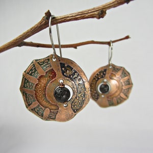 Handmade Copper Earrings, Gift for Women, Gift for Mom, Dangle Earrings Handmade, Jewelry Copper, Boho Earrings, Copper Jewelry Handmade