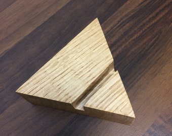 Glass fusion wooden stands oak Triangle Hard wood