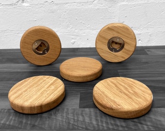 Coaster opener bottle opener secret oak beer lager