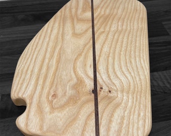 Ash board infused with walnut platter chopping board unique handmade wood light coloured wood