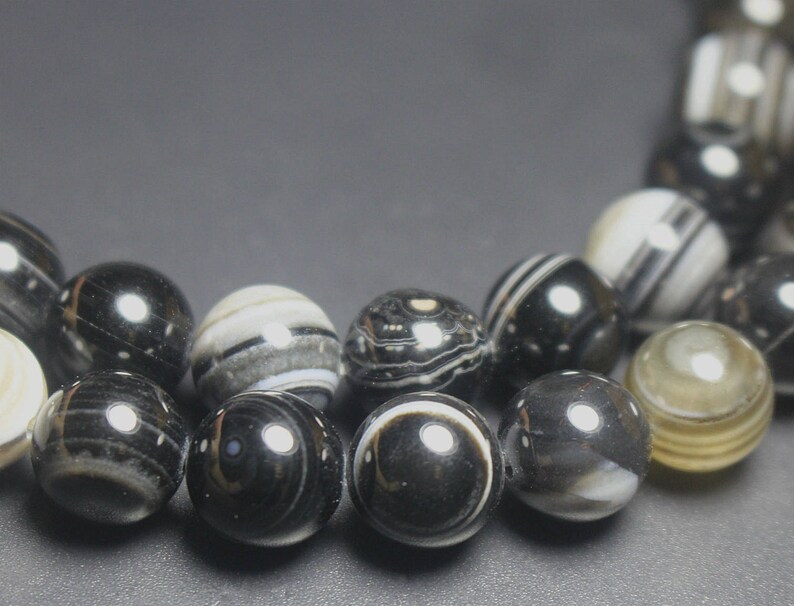 15 inch Full Strand. Natural Black Eyes Agate Round Beads,6mm,8mm,10mm,12mm,14mm,16mm,18mm,20mm