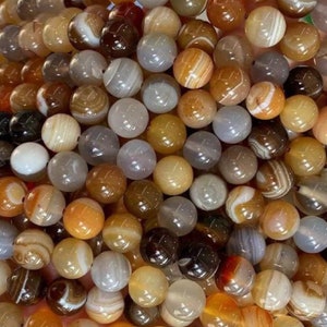 Natürliche gelbe Botswana Achat Perlen 6mm,8mm,10mm glatte runde lose Steinperlen, 15 Zoll vollstrangig.