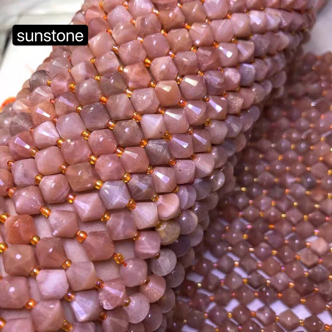 Natural Faceted Cone Crystal Stone Gemstones Beads Etsy UK