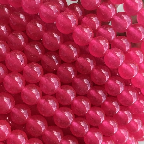 Rose Red Malaysian Jade Smooth Round Beads 4mm,6mm,8mm,10mm,12mm ,14mm ,Rose Red Chalceodony beads,15 inch per strand