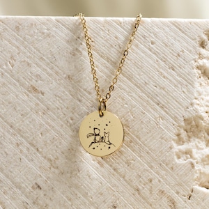 Little Prince stainless steel necklace, Le petite prince necklace + CUSTOM BACK ENGRAVING option