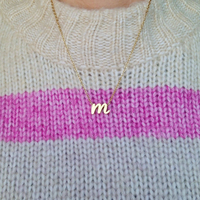 Initial Necklace, Letter Necklace, Gold Necklace, Personalized Name Necklace, Wife Gifts ,Gifts For Mom, Moms Gift, Birthday Gift for her zdjęcie 2