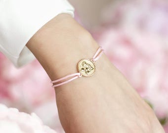 エンジェルチャームブレスレット：ステンレススチール、調節可能な友情ジュエリー