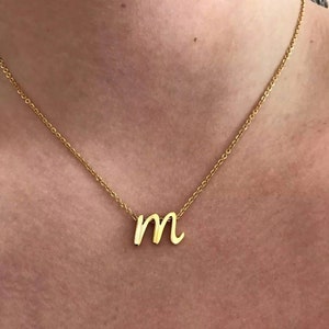 Initial Necklace, Letter Necklace, Gold Necklace, Personalized Name Necklace, Wife Gifts ,Gifts For Mom, Moms Gift, Birthday Gift for her zdjęcie 1