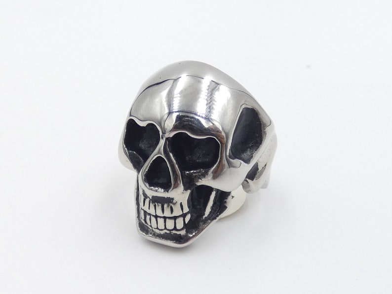 Biker Skull Ring Men Gothic Skull Ring Silver 925 Skull Ring Men Ring Punk Rock Skeletons Ring