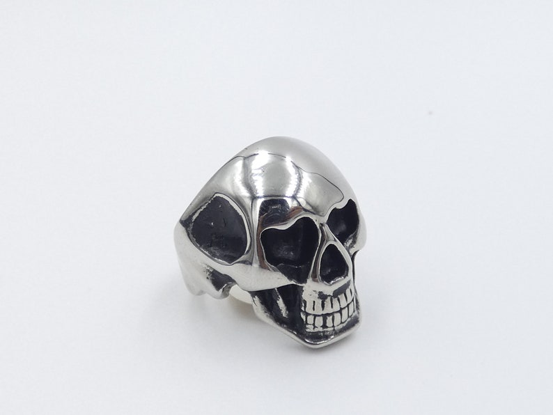 Biker Skull Ring Men Gothic Skull Ring Silver 925 Skull Ring Men Ring Punk Rock Skeletons Ring
