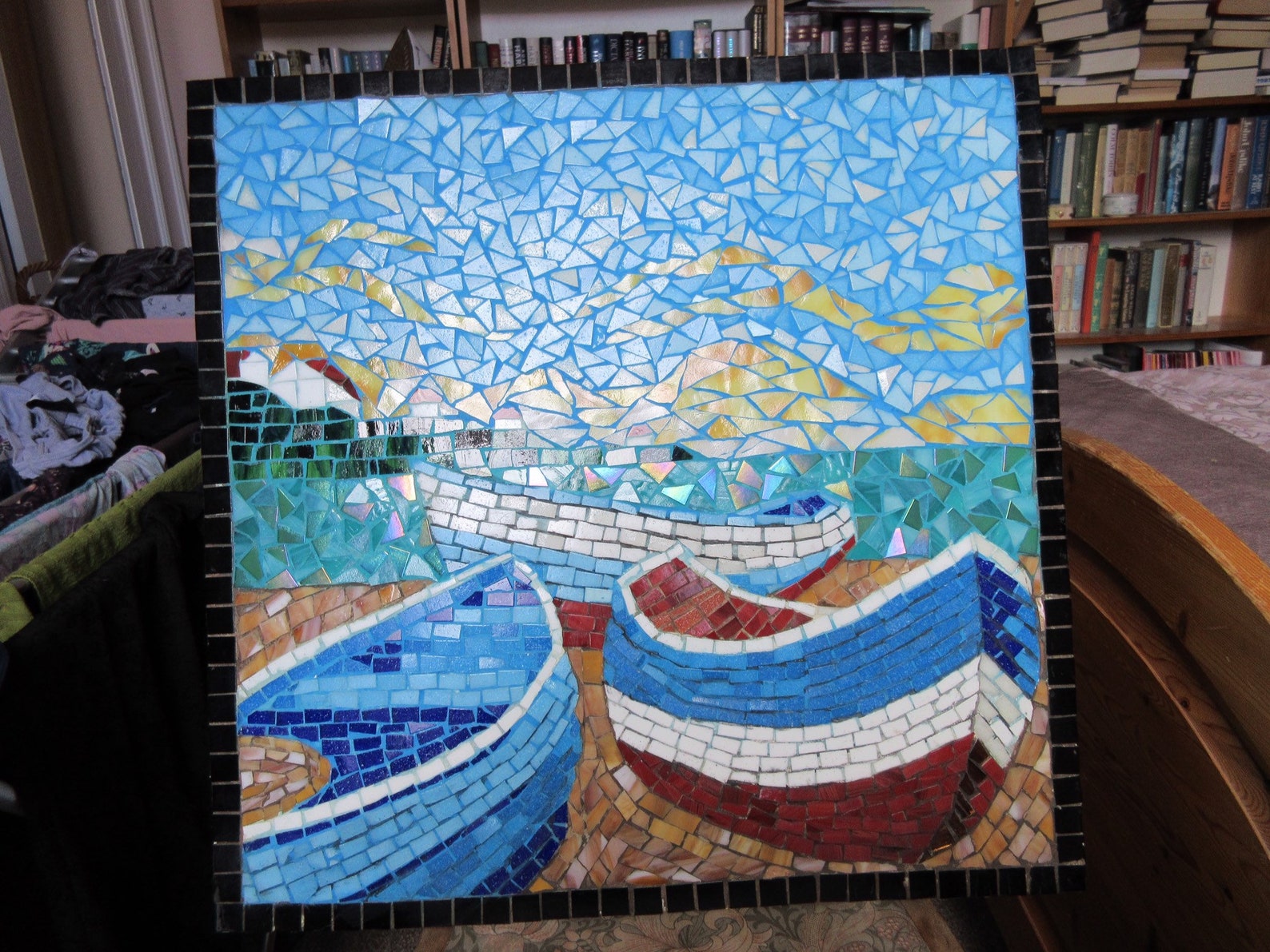 Unique Handmade Mosaic Coastal Themed Wall Art Etsy