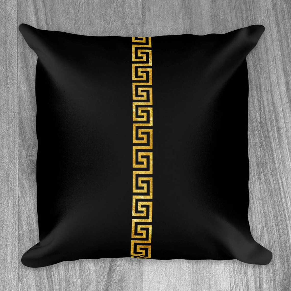 Gold Greek Key Pattern Throw Pillows Etsy
