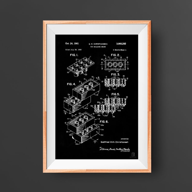 Lego Patent Posters Lego Patent Printable Lego Toys Lego Poster Lego Kids Room Kids Room Wall Art Digital Download Blueprint Art Print By Elenochka Redbubble