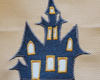 Spooky House Halloween machine embroidery design