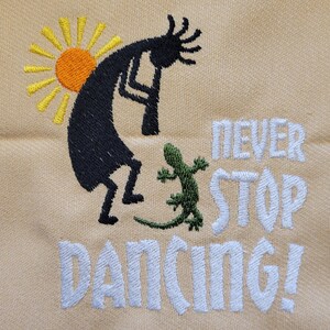 Kokopelli Never Stop Dancing Machine Embroidery Design