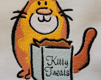 Kitty Treats Machine Embroidery Design