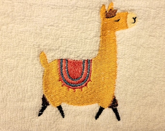 Cute Llama machine embroidery design