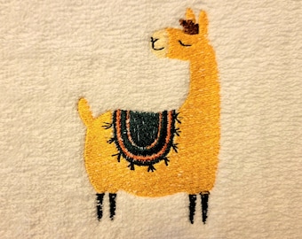 Adorable Llama machine embroidery design