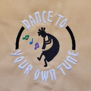 Kokopelli Dance To Your Own Tune Machine Embroidery Design