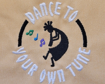 Kokopelli Dance To Your Own Tune Machine Embroidery Design