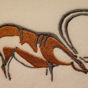 Prehistoric Cave Art Auroch Buffalo machine embroidery design