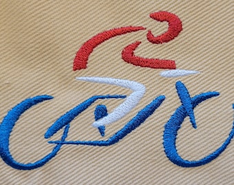 3 Color Bicycle Racer Machine Embroidery Design