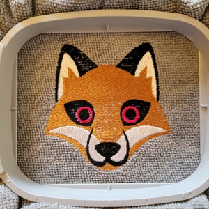 Fox Face machine embroidery design