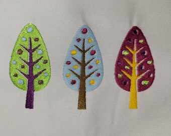 Three Desorative Trees machine embroidery design
